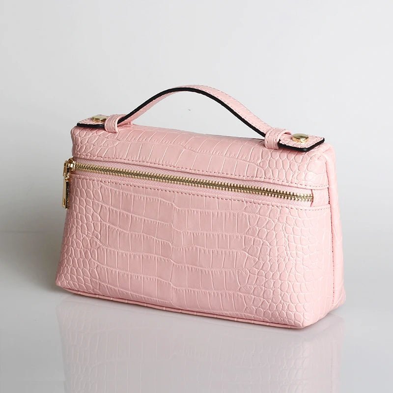 Pochette Minerva con motivo coccodrillo