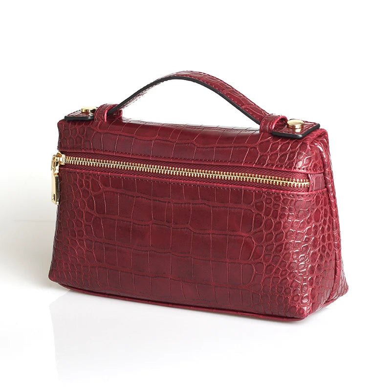 Pochette Minerva con motivo coccodrillo