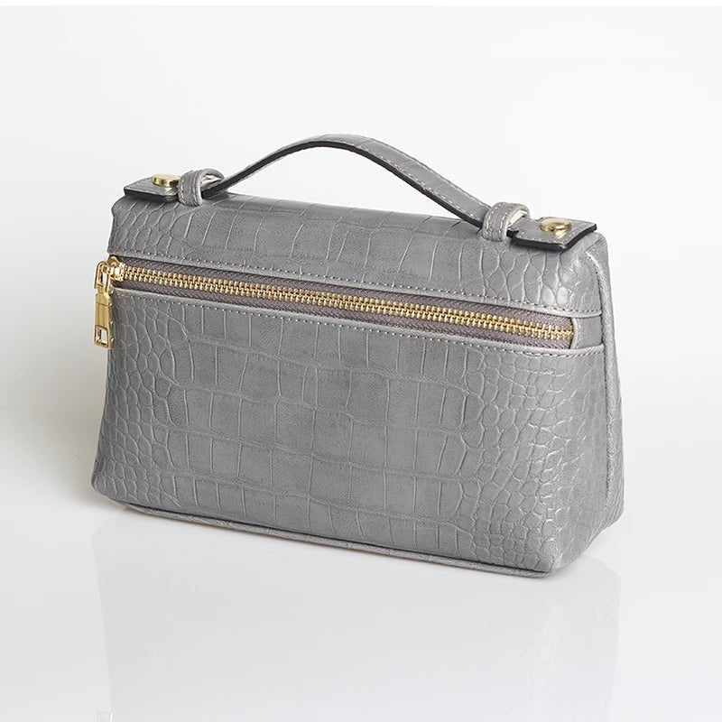 Pochette Minerva con motivo coccodrillo