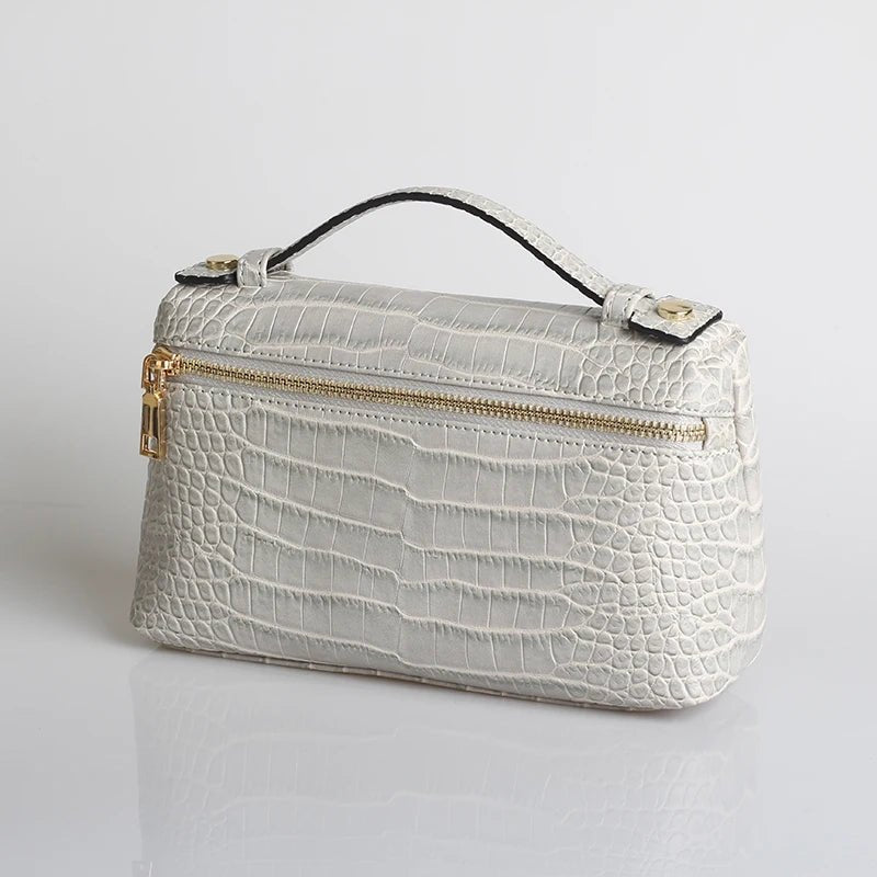 Pochette Minerva con motivo coccodrillo