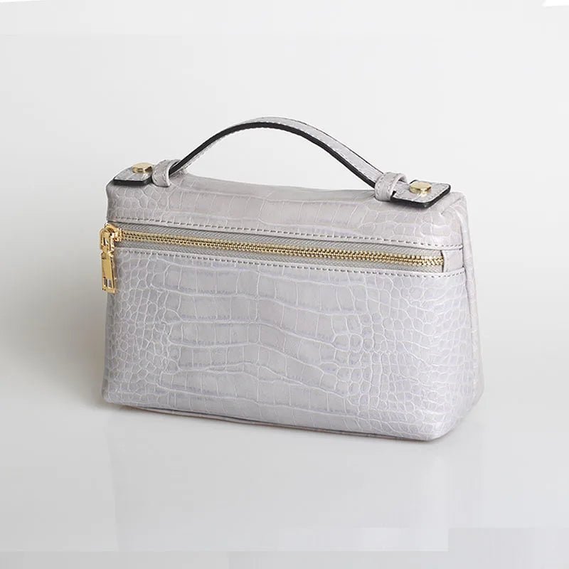 Pochette Minerva con motivo coccodrillo