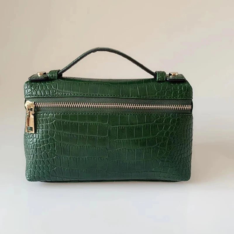 Pochette Minerva con motivo coccodrillo