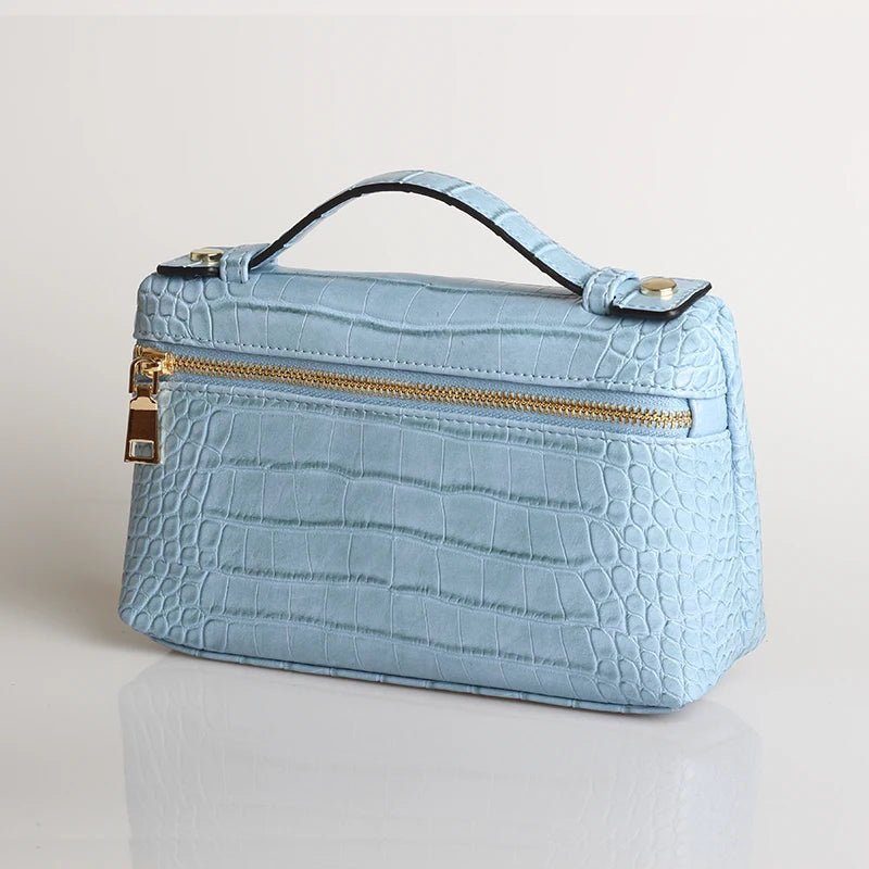 Pochette Minerva con motivo coccodrillo