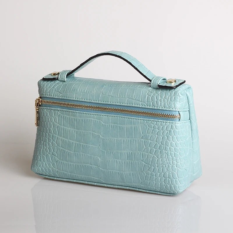 Pochette Minerva con motivo coccodrillo