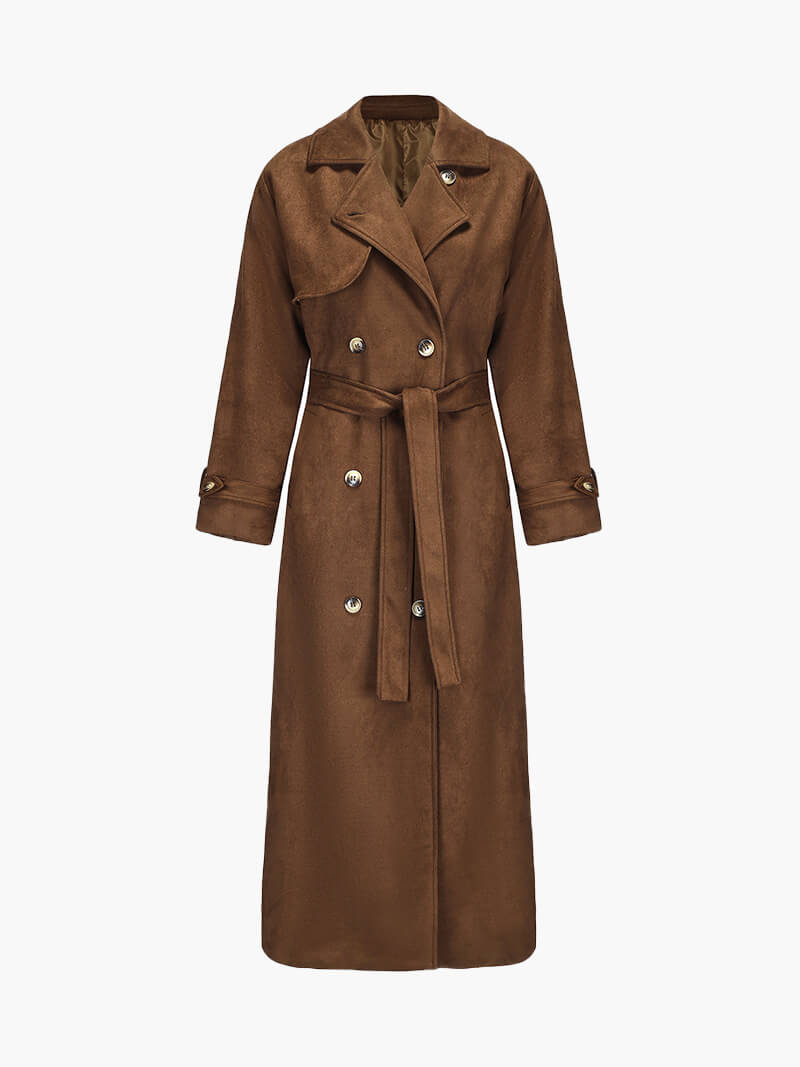 Trench coat in finto camoscio Molly