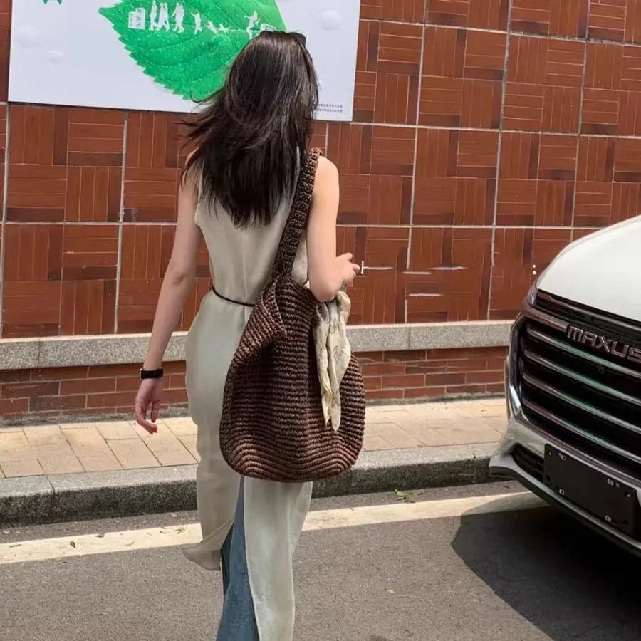 Borsa a tracolla lavorata a maglia morbida Morgan