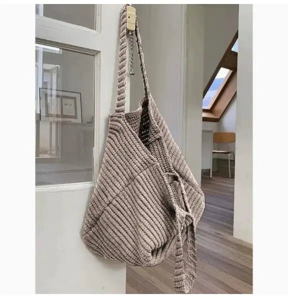 Borsa a tracolla lavorata a maglia morbida Morgan