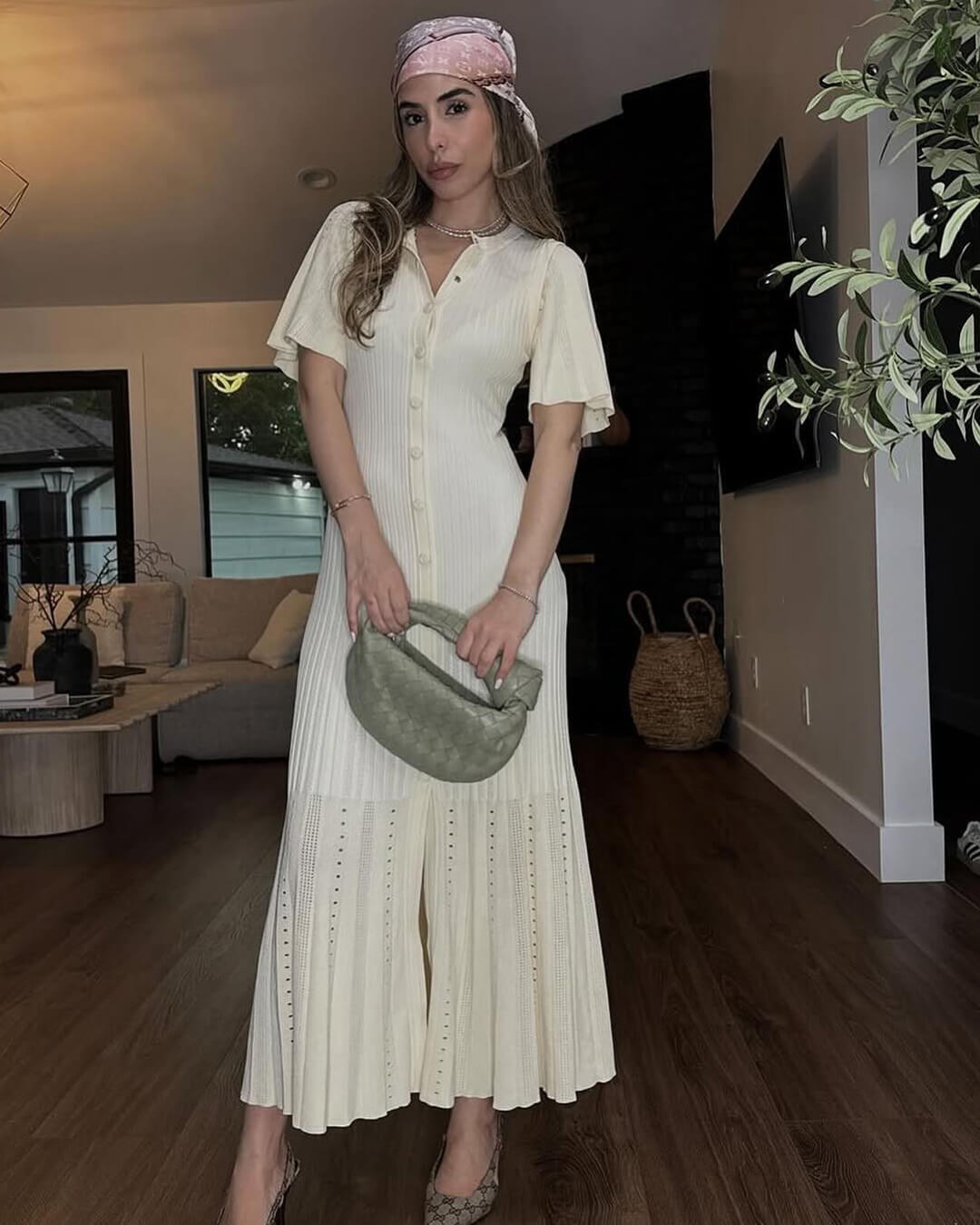 Abito lungo in maglia aderente Nancy