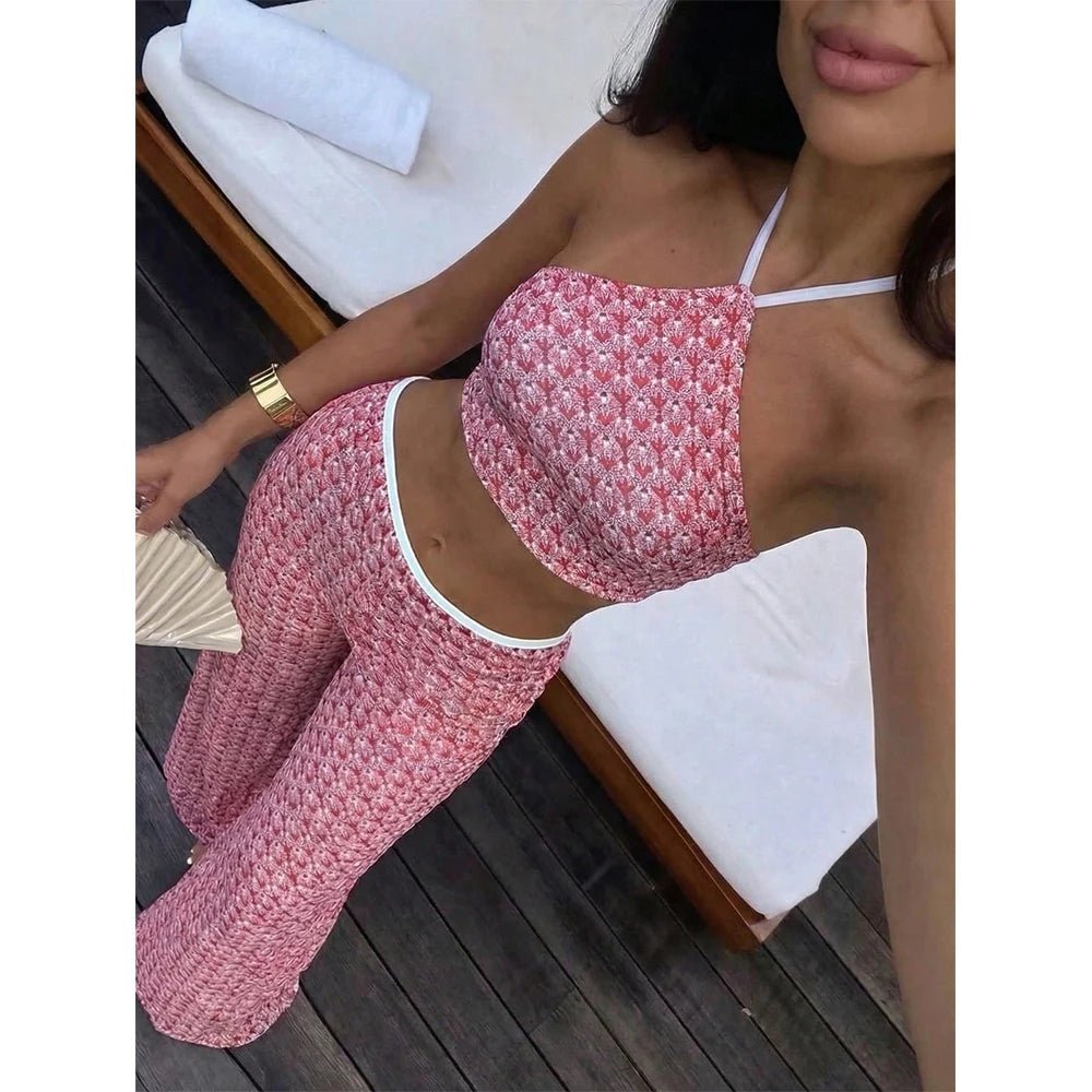 Set bikini a tre pezzi con collo alto Natalie