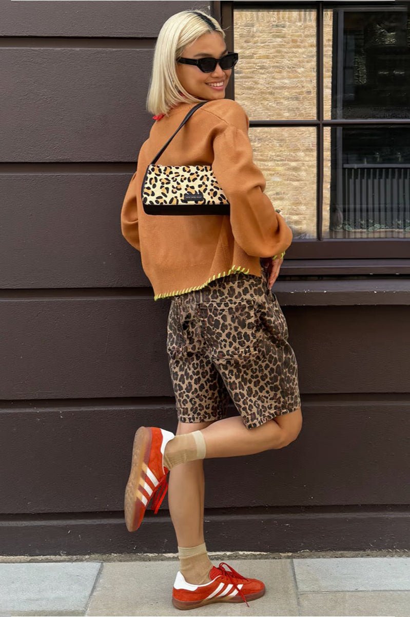 Short con stampa leopardata Nicole