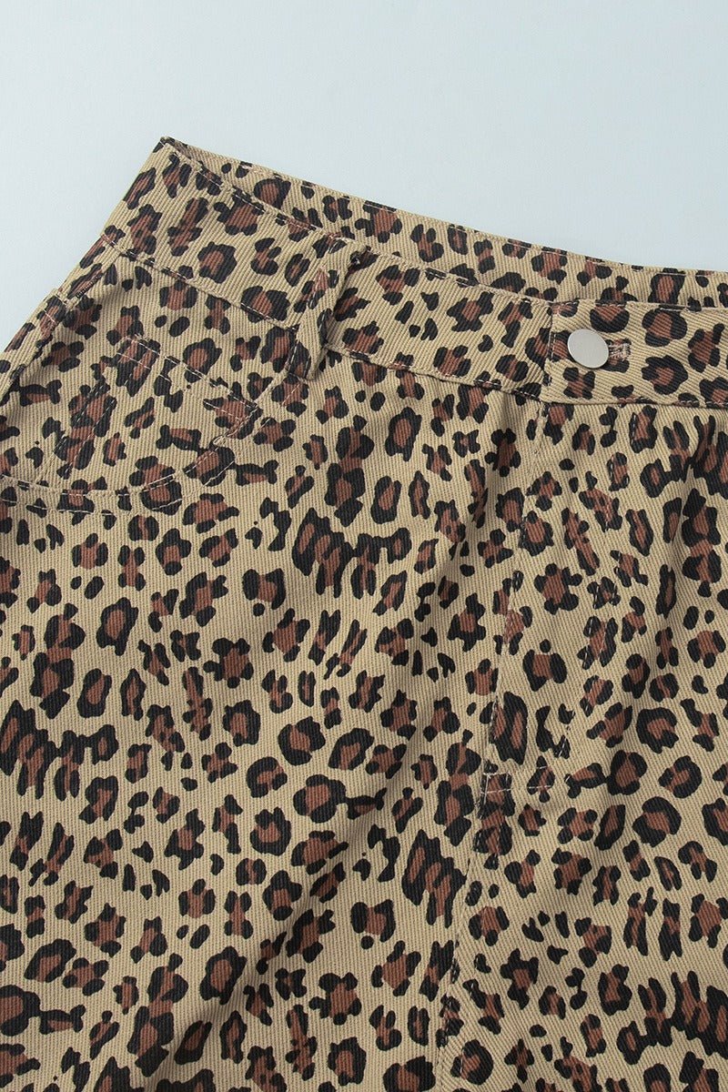 Short con stampa leopardata Nicole
