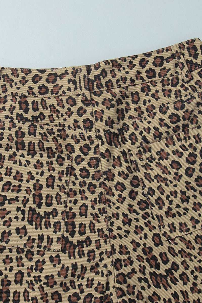 Short con stampa leopardata Nicole