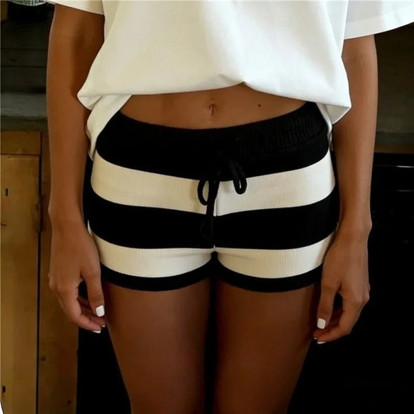 Nina Striped Knit Shorts