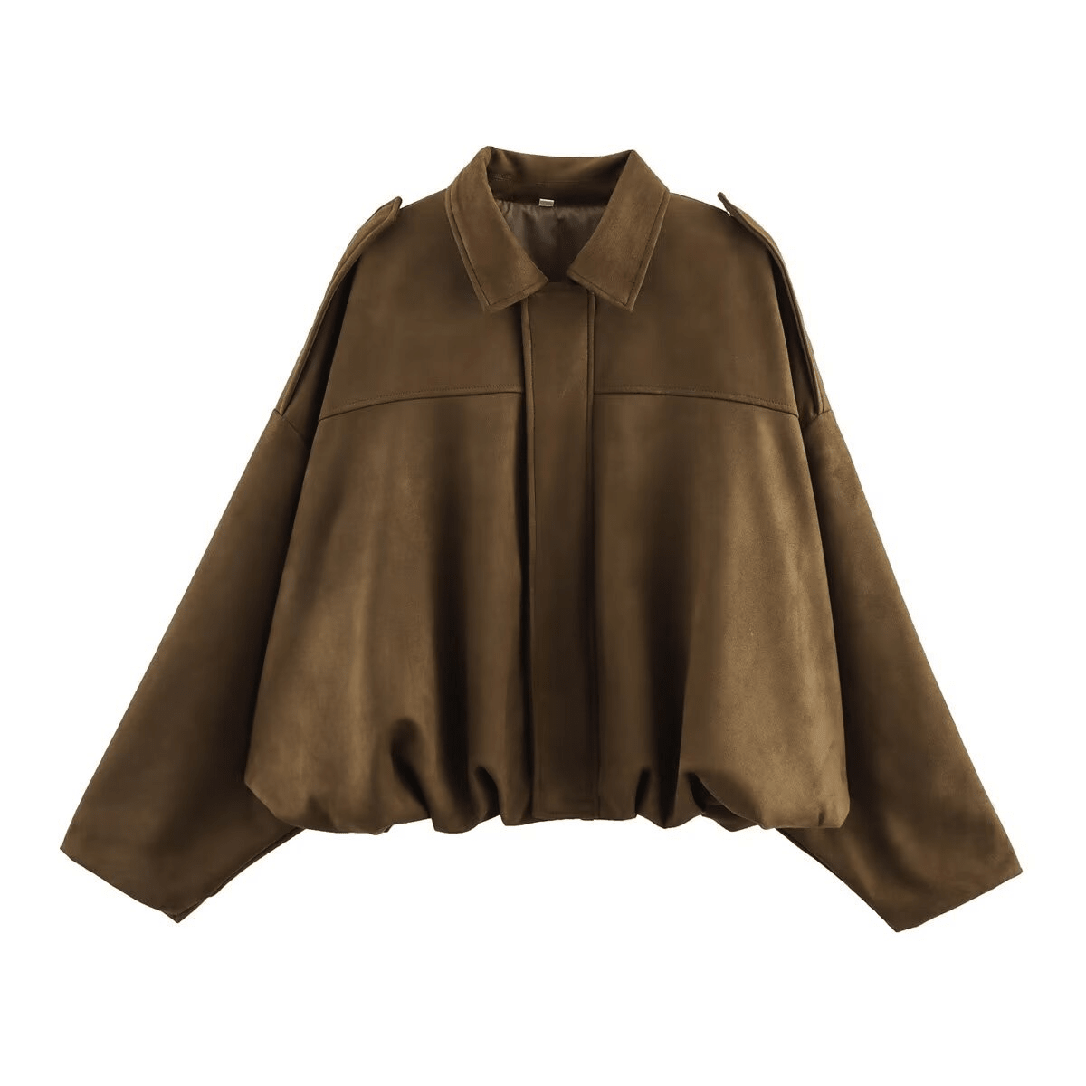 Giacca Nina vintage color cachi in camoscio