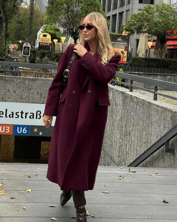 Cappotto lungo doppiopetto Nora