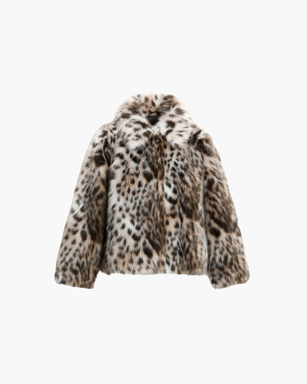 Cappotto in pelliccia sintetica leopardata Nora