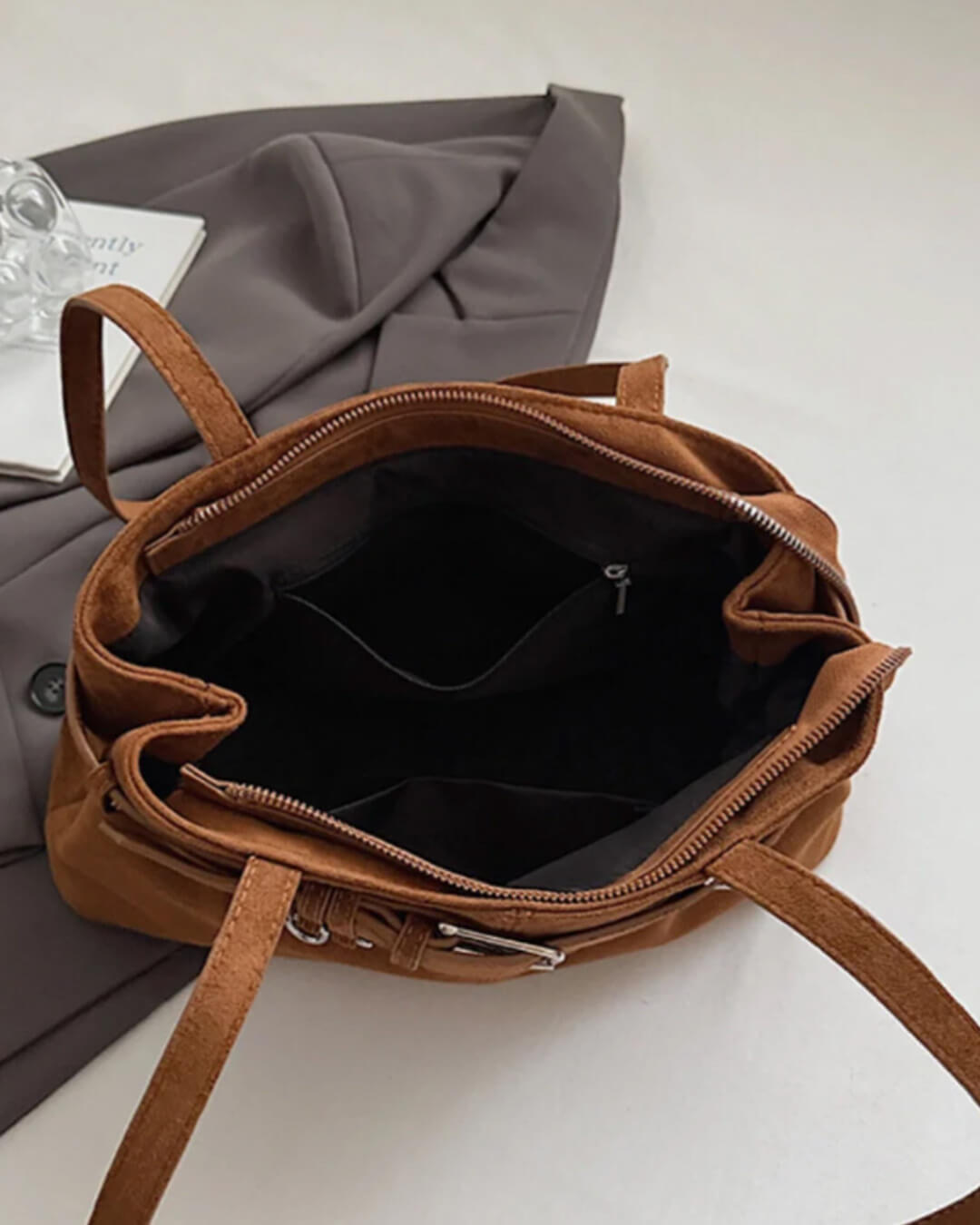 Borsa in camoscio vegano Nora