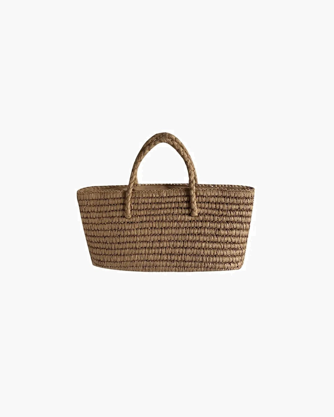 Borsa tote in paglia intrecciata a mano Olivia