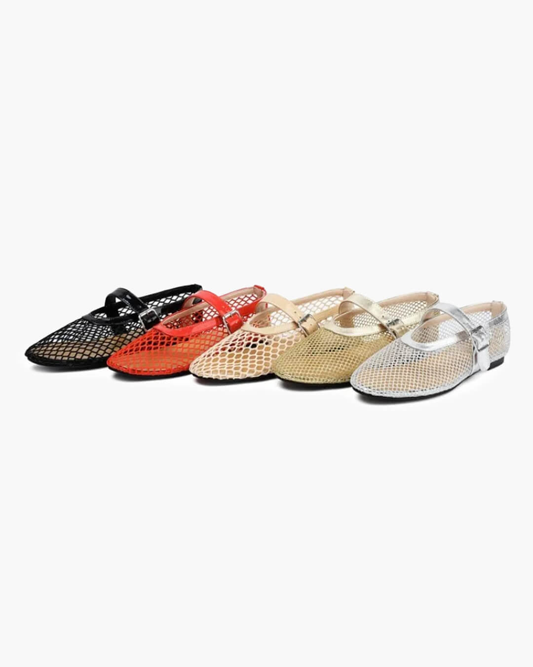 Ballerine in rete con fibbia Ondine