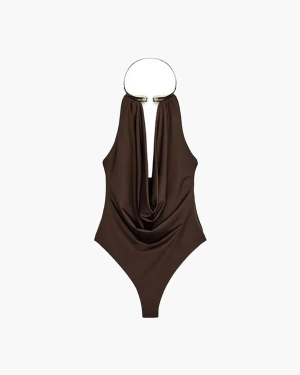 Body drappeggiato senza schiena Ophelia
