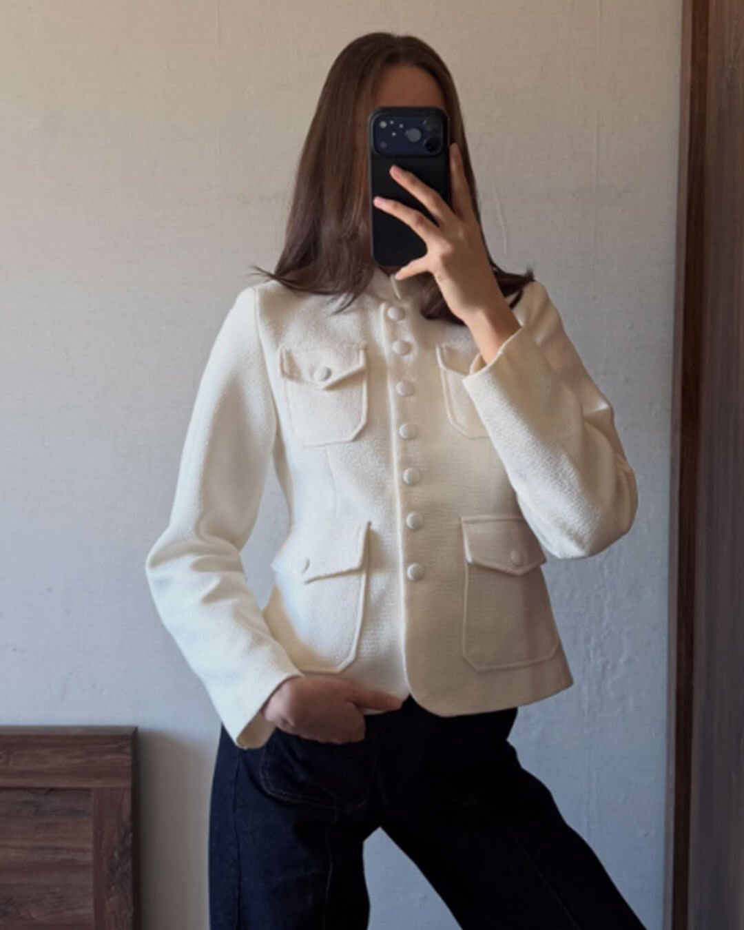 Blazer con bottoni e tasche sul davanti Ophelia