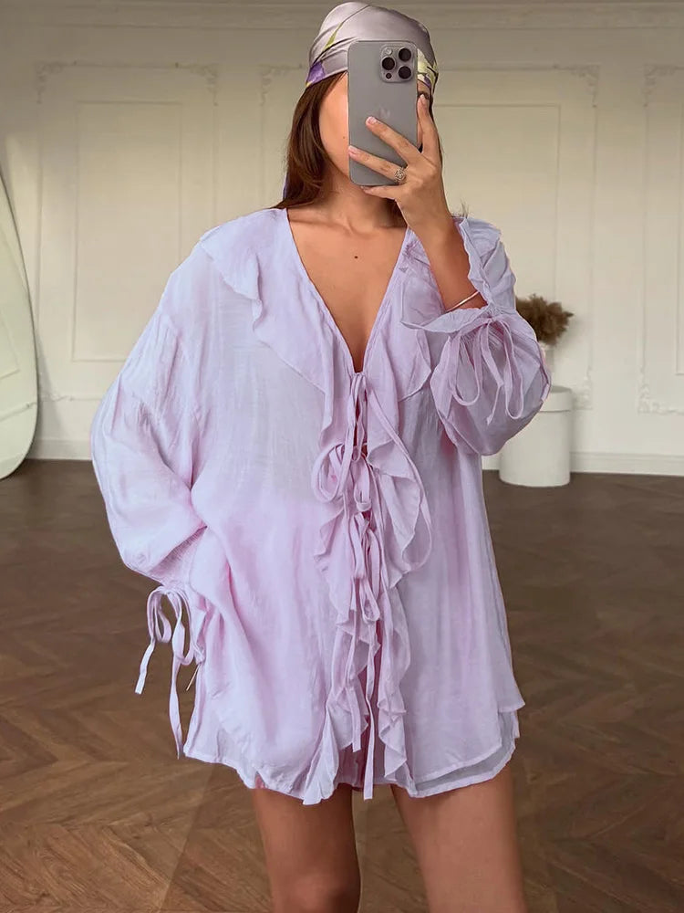 Completo oversize con volant