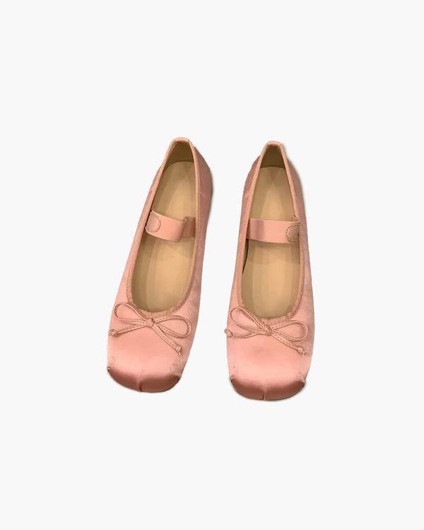 Ballerine Pamela in raso con fiocco