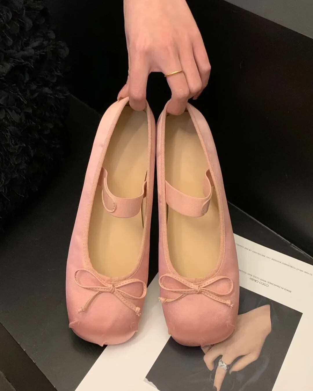 Ballerine Pamela in raso con fiocco