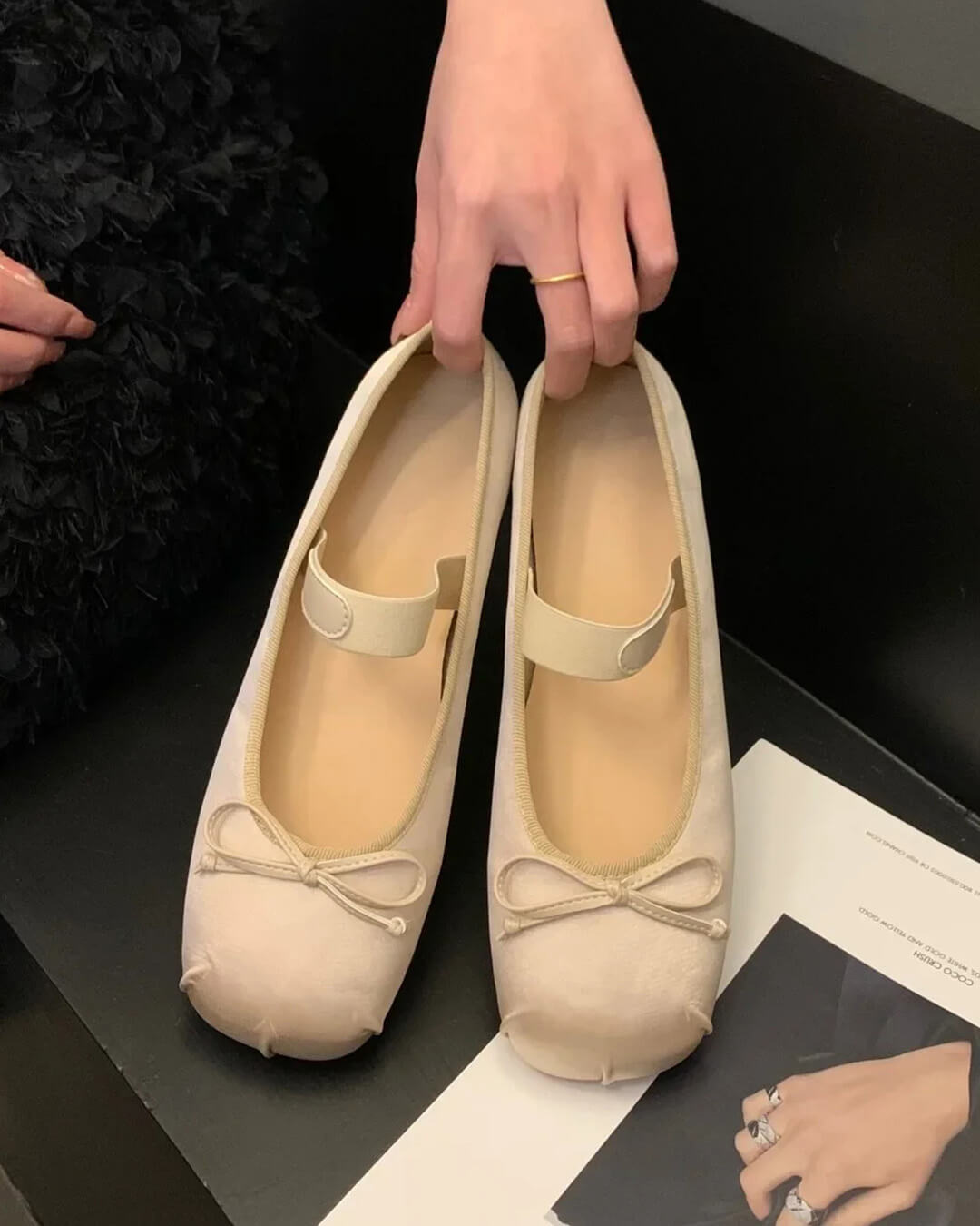 Ballerine Pamela in raso con fiocco