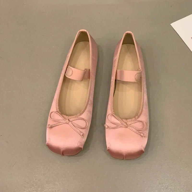 Ballerine Pamela in raso con fiocco