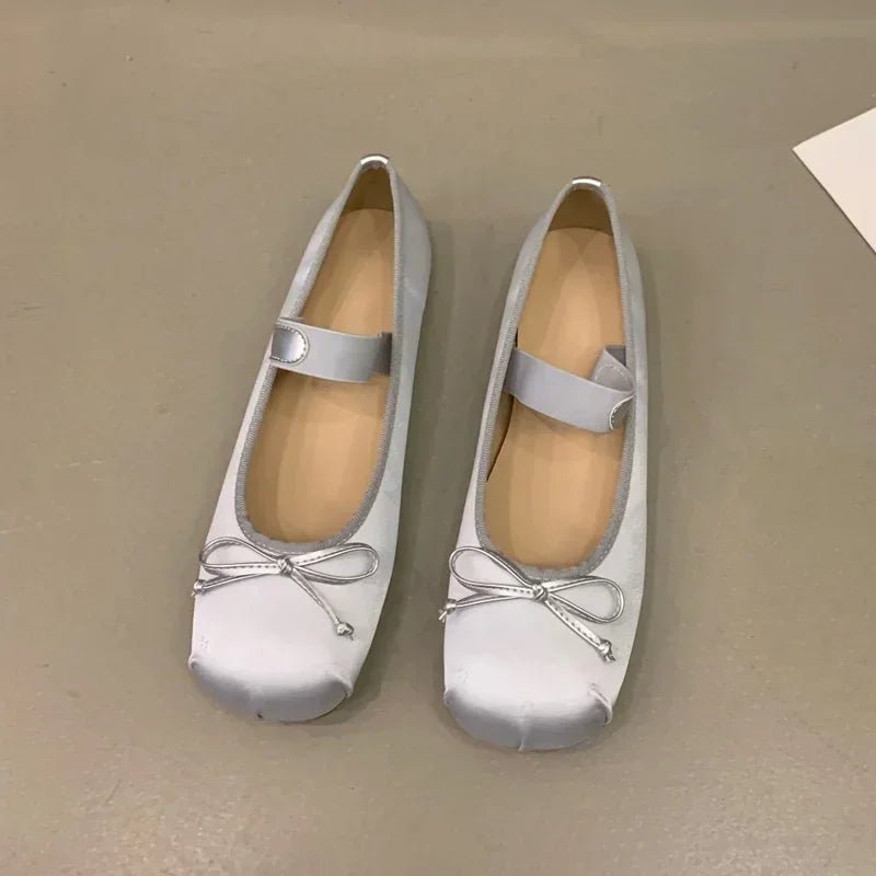 Ballerine Pamela in raso con fiocco