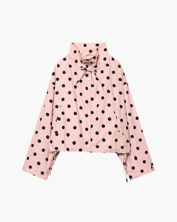 Giacca Patricia a pois con collo alto
