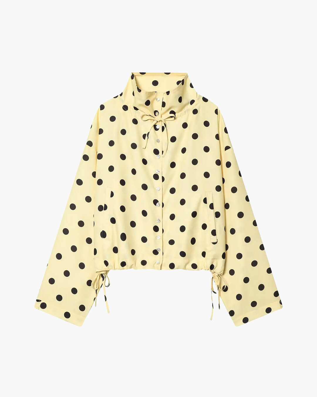 Giacca Patricia a pois con collo alto