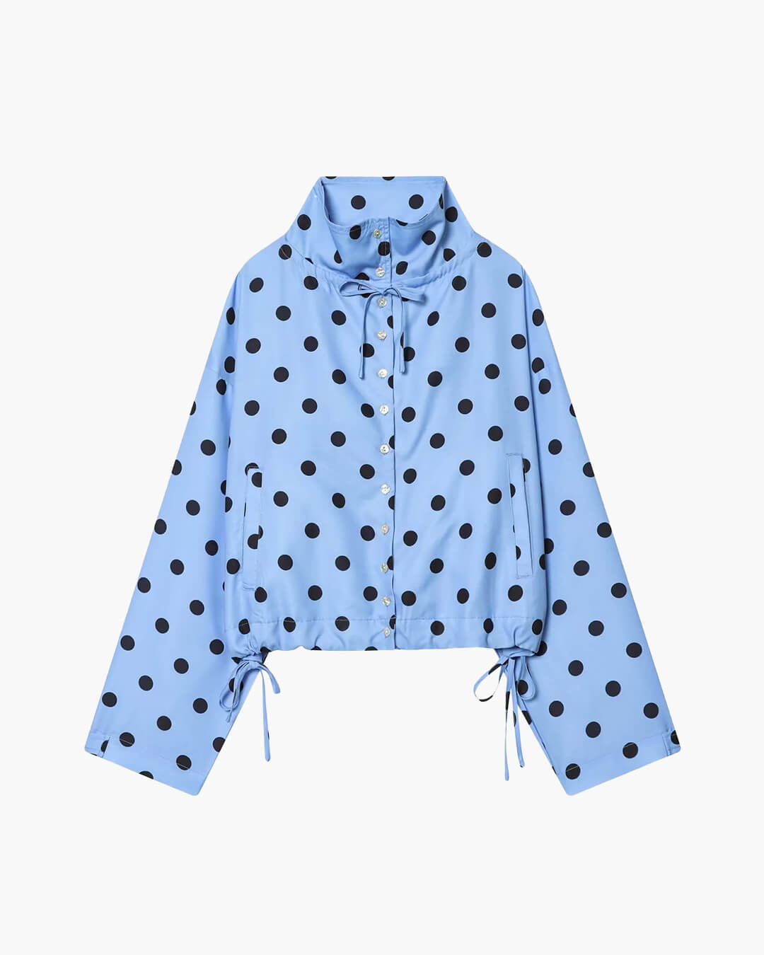 Giacca Patricia a pois con collo alto