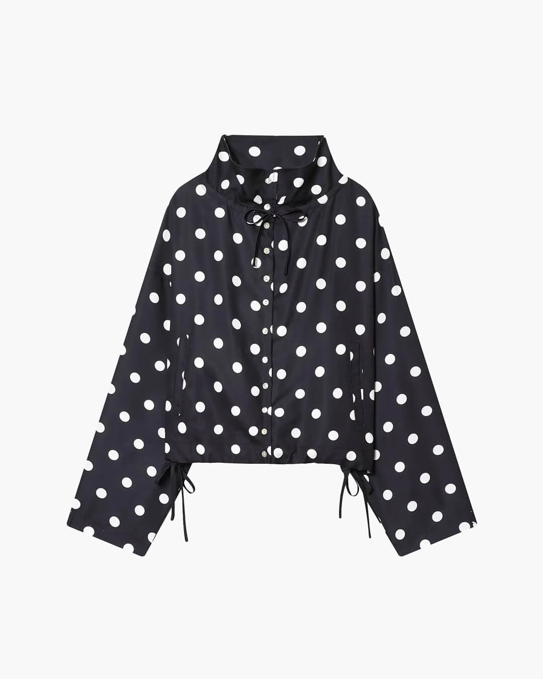 Giacca Patricia a pois con collo alto