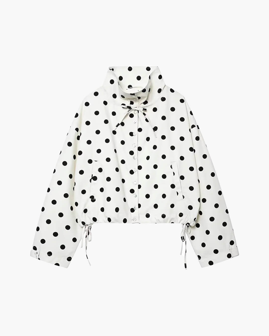 Giacca Patricia a pois con collo alto