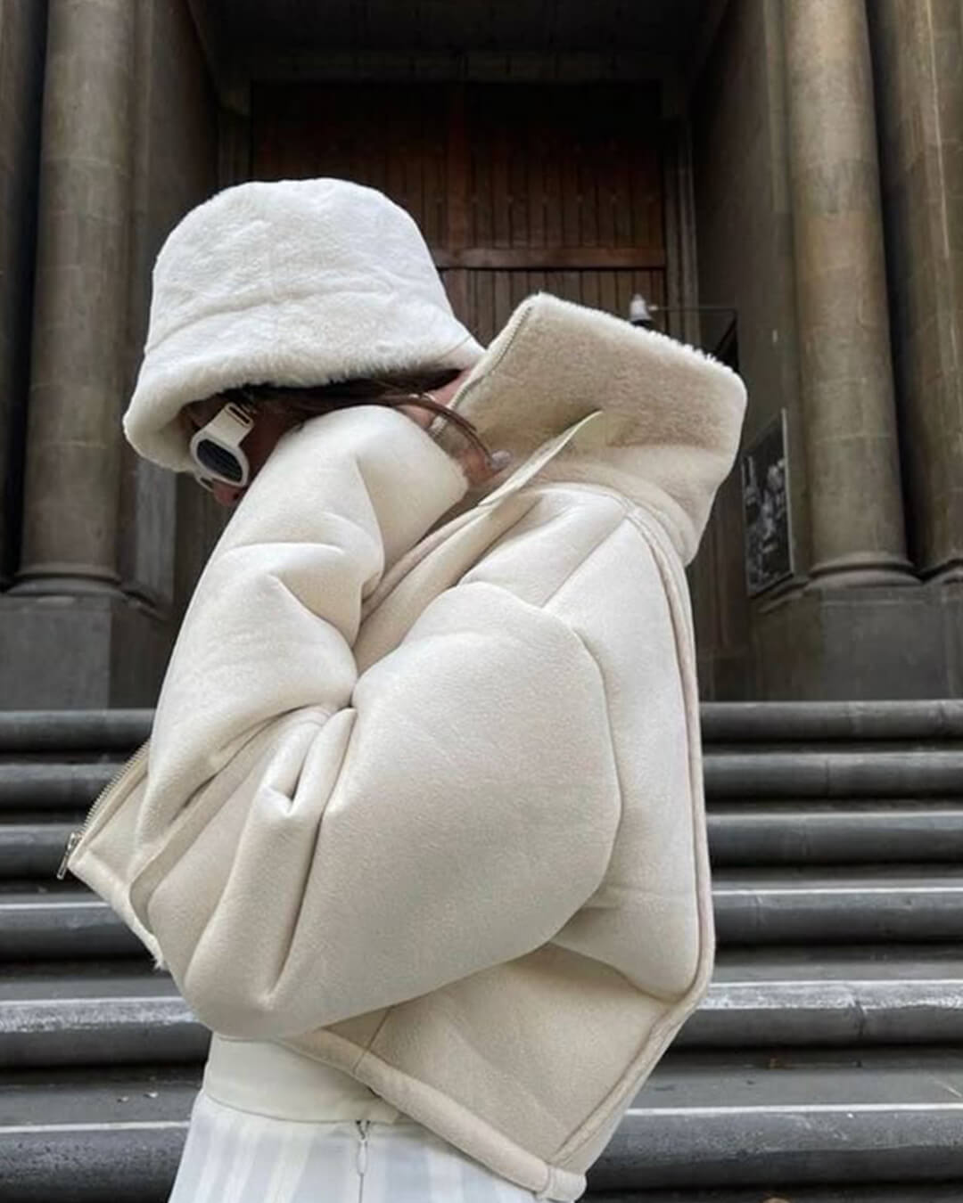 Cappello a secchiello peloso Pauleen