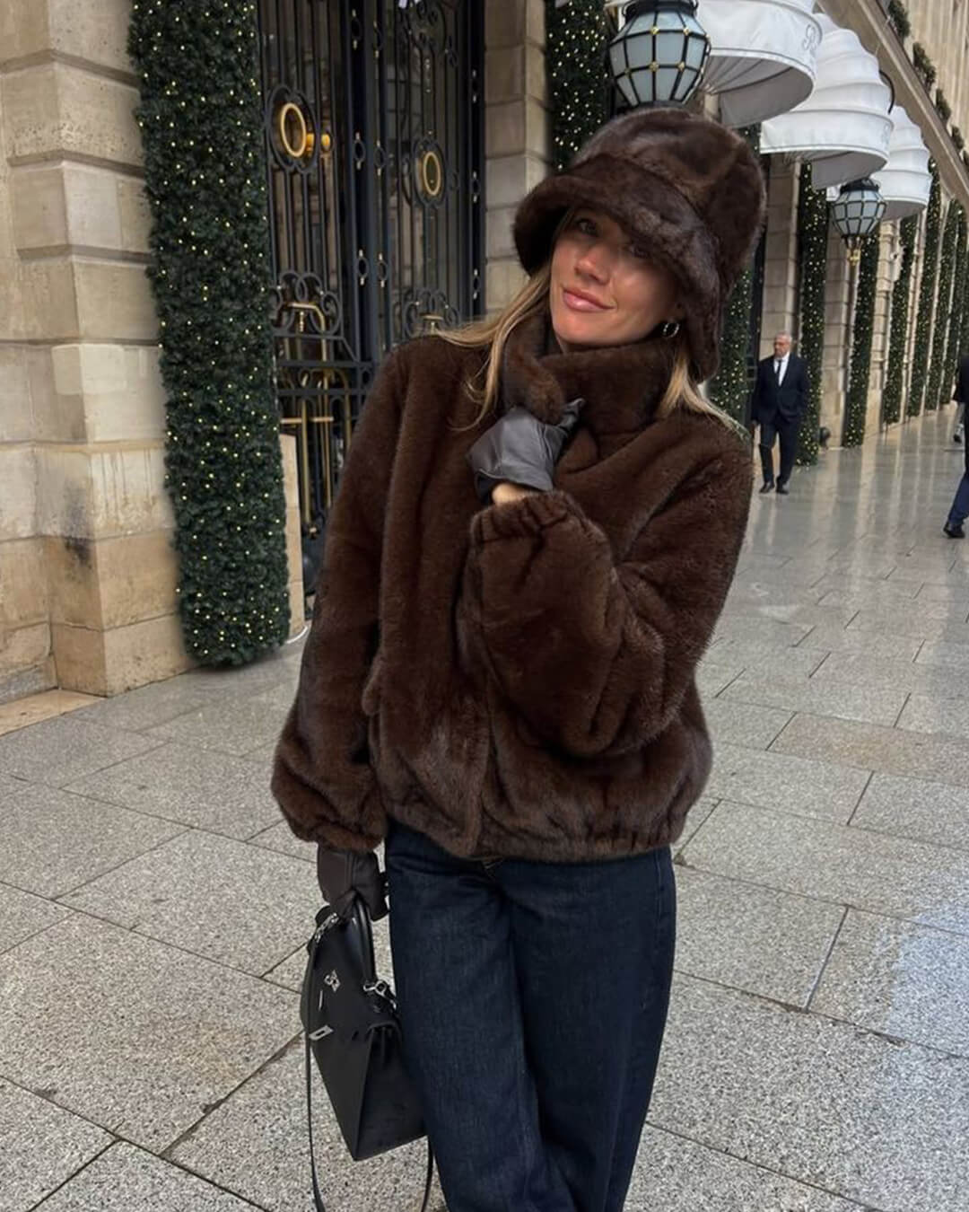 Cappello a secchiello peloso Pauleen