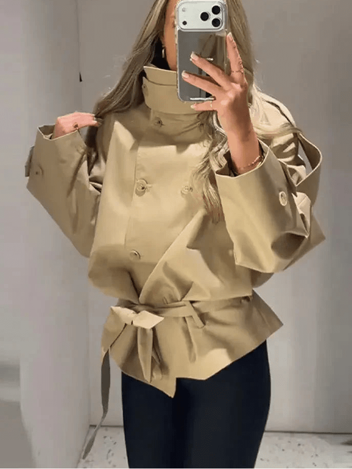 Trench corto con lacci Phoebe