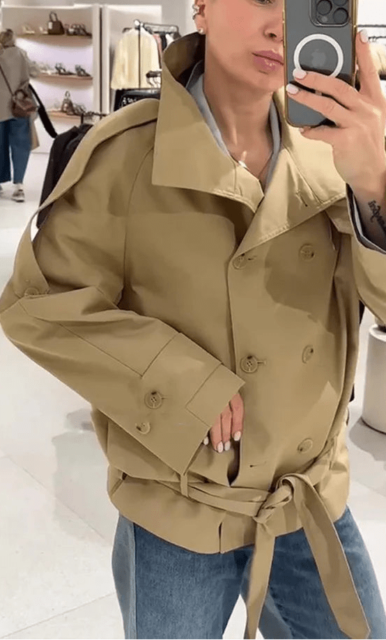 Trench corto con lacci Phoebe