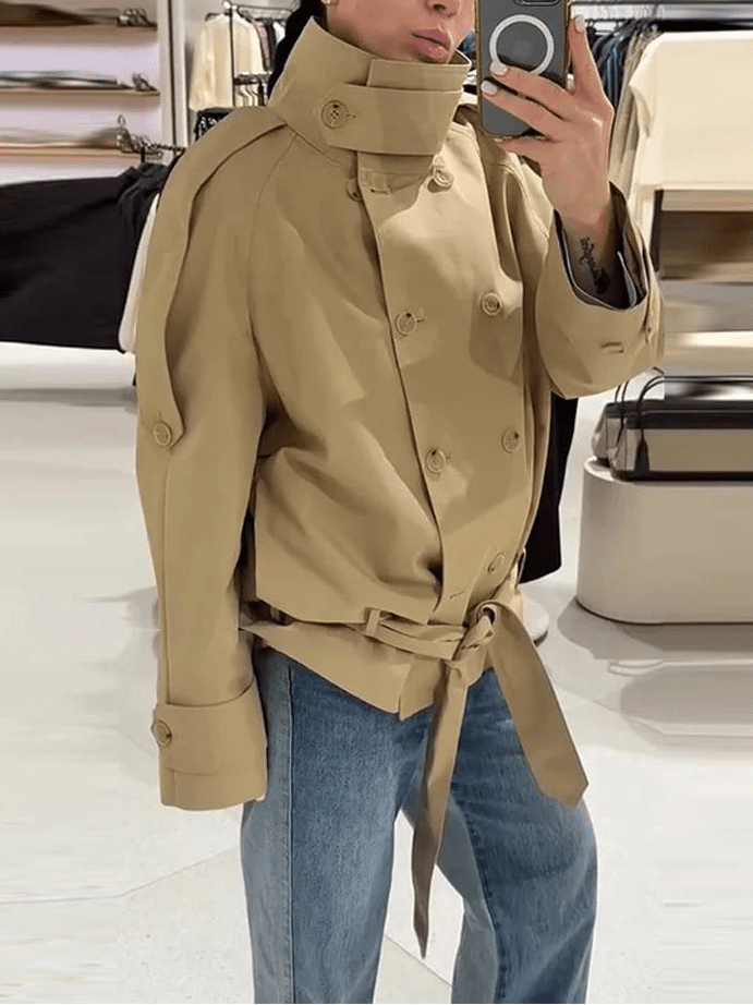 Trench corto con lacci Phoebe