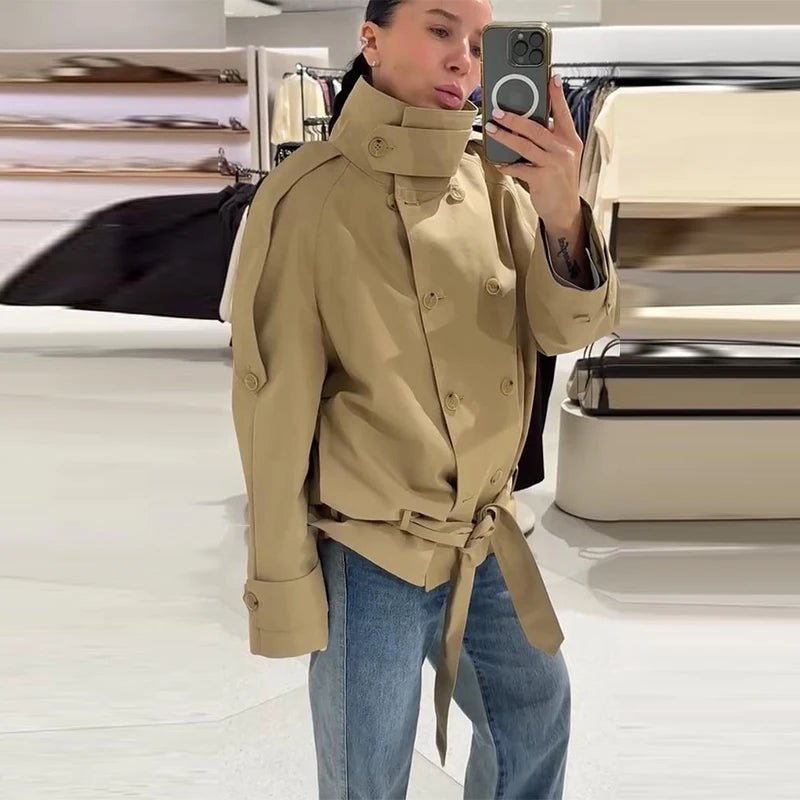 Trench corto con lacci Phoebe