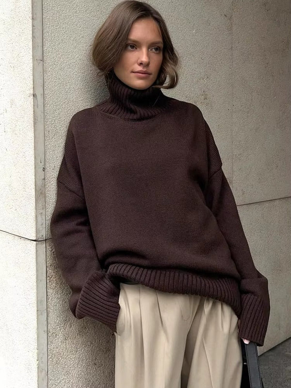 Maglione oversize a collo alto Phoebe