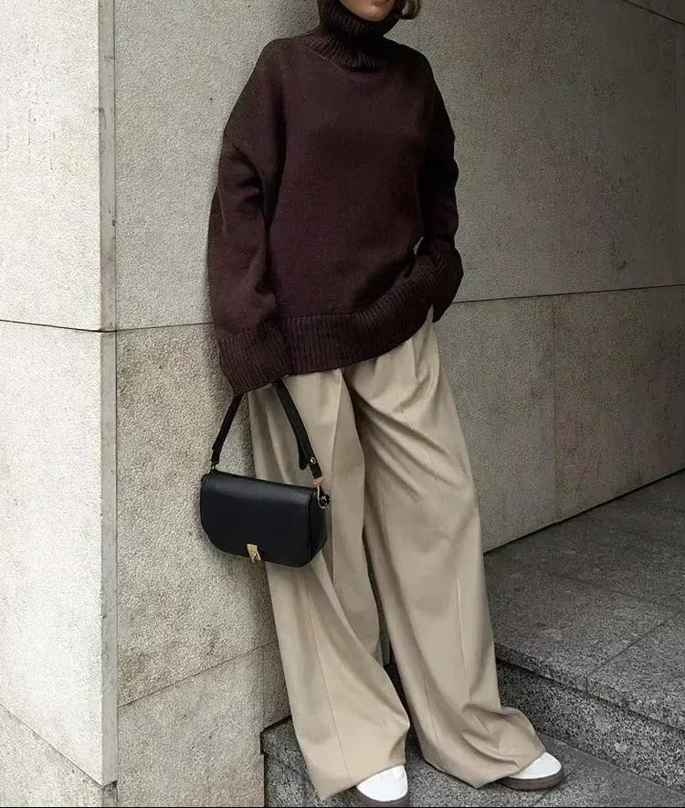 Maglione oversize a collo alto Phoebe