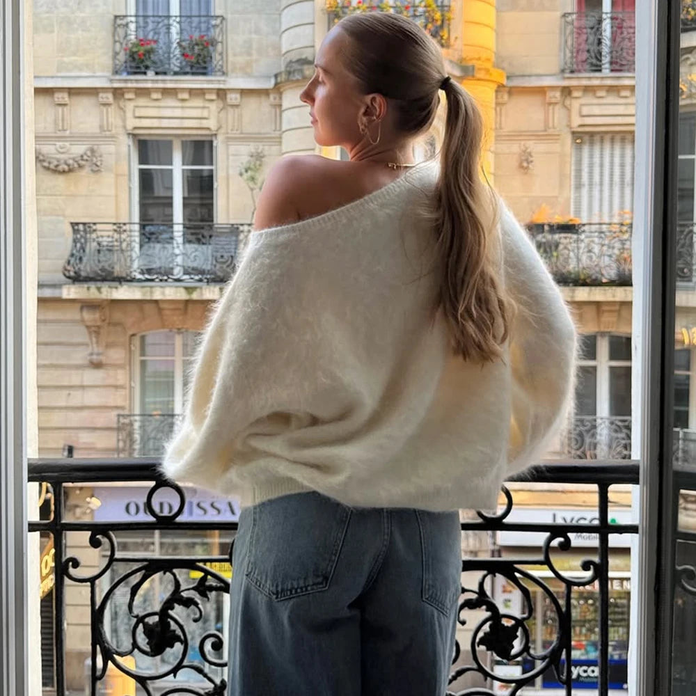 Maglione oversize effetto peluche