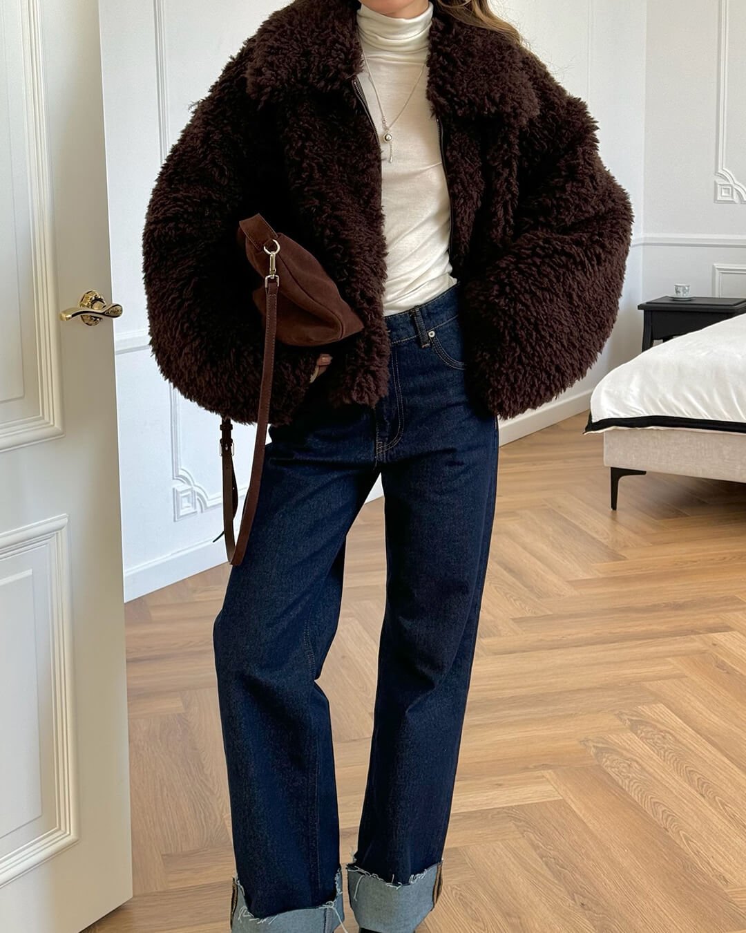 Giacca teddy in ecopelliccia Porsha