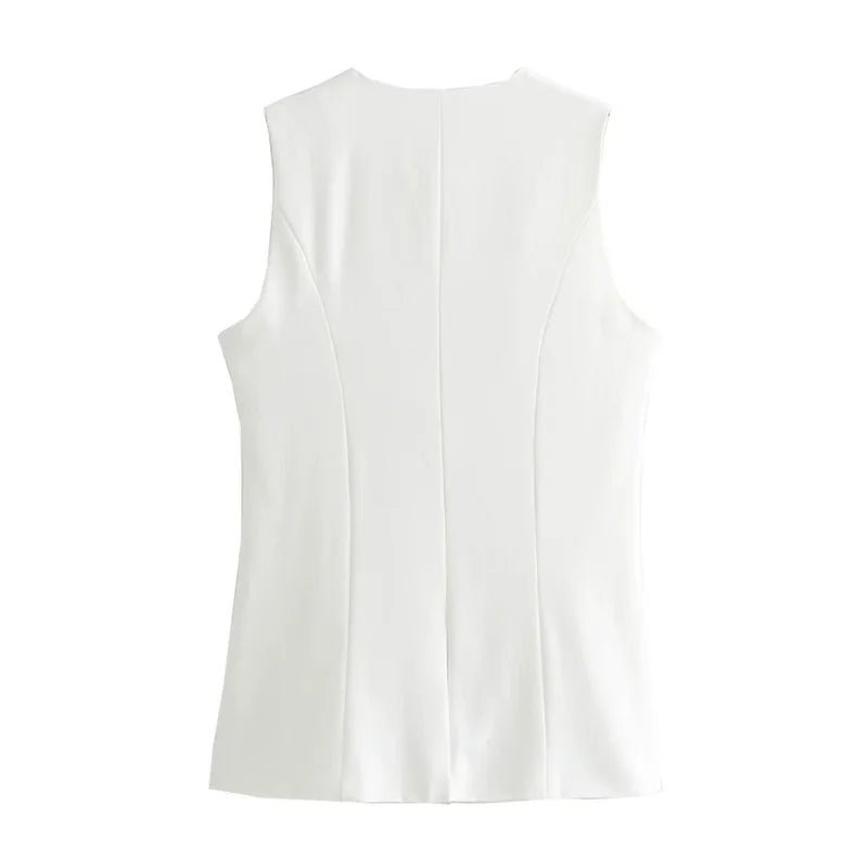 Top gilet Priya con bottoni
