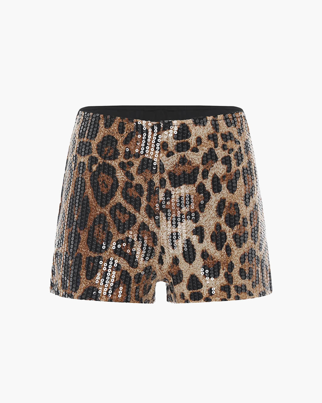 Shorts con paillettes leopardate Quennie