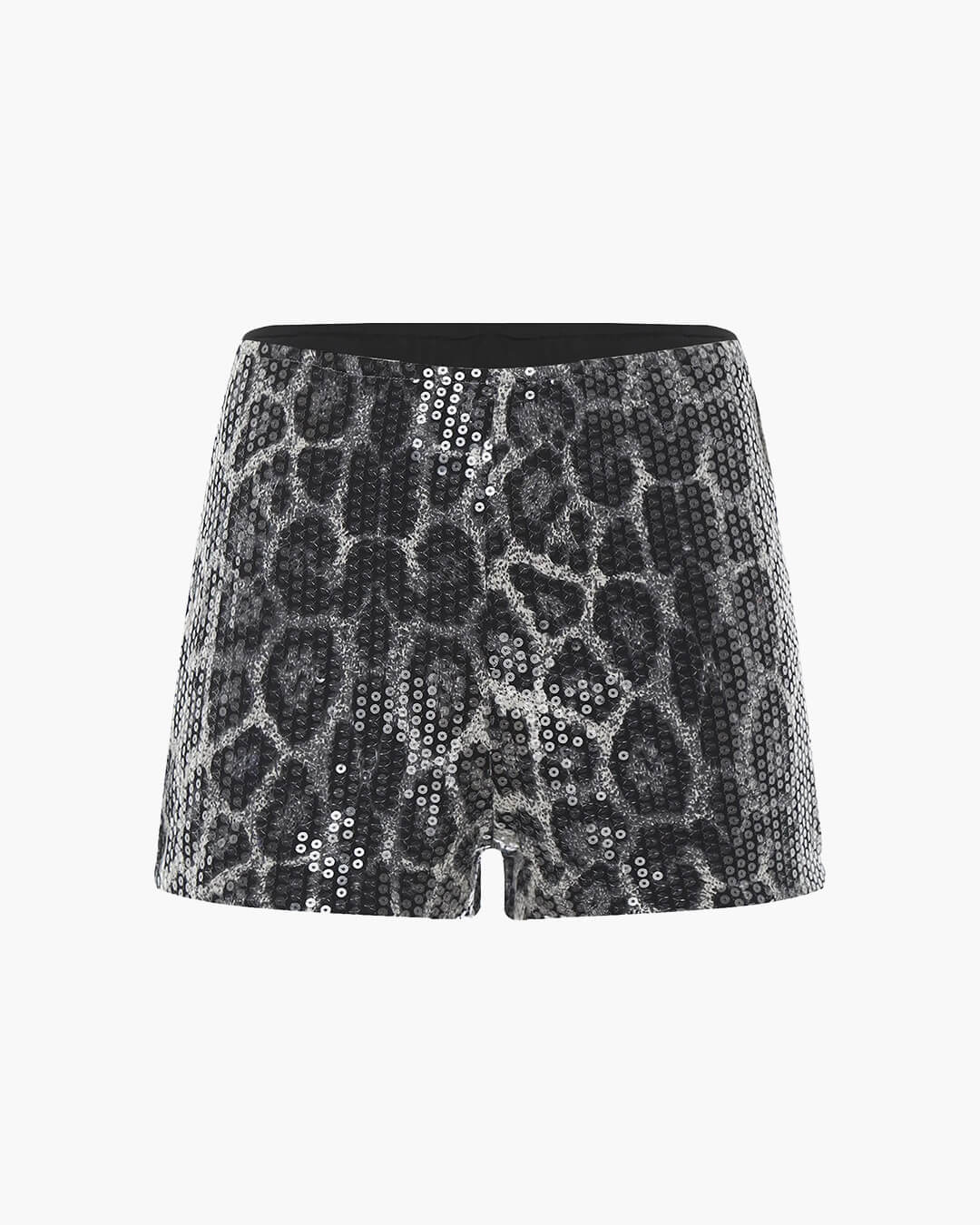 Shorts con paillettes leopardate Quennie