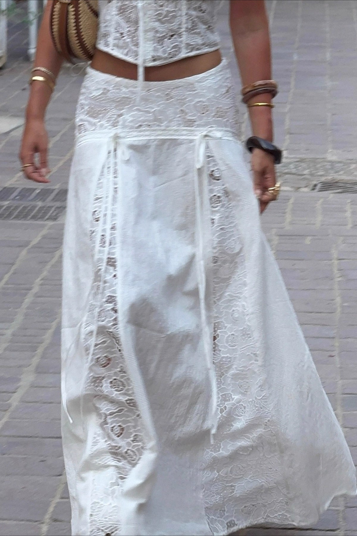 Gonna lunga in pizzo a vita bassa Quinn